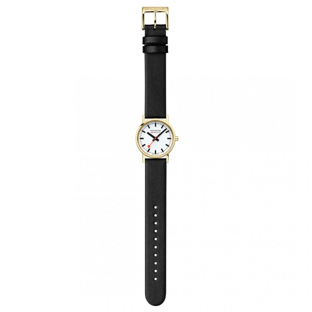 Armbåndsur Mondaine Classic Hvid/Læder Ø30 mm A658.30323.10SBBV