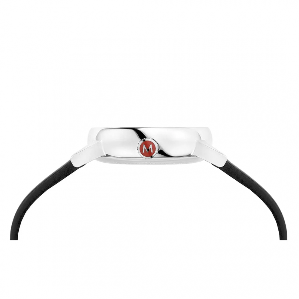 Armbåndsur Mondaine evo2 Big Date Hvid/Læder Ø30 mm MSE.30210.LBV