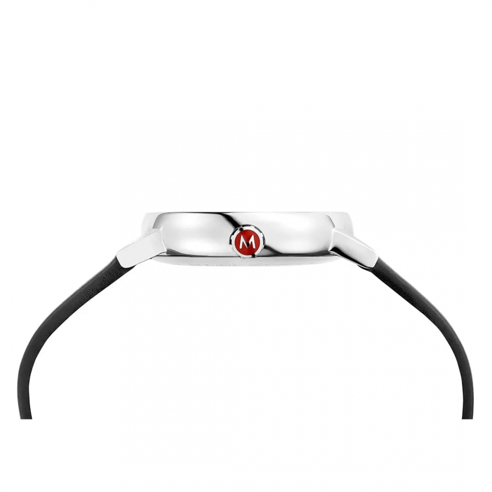 Armbåndsur Mondaine evo2 Hvid/Læder Ø35 mm MSE.35110.LBV