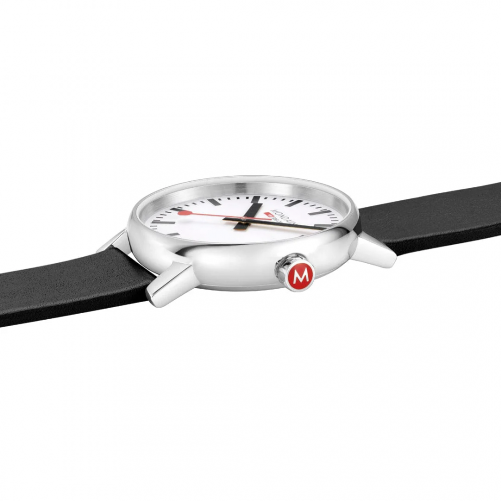 Armbåndsur Mondaine evo2 Hvid/Læder Ø40 mm MSE.40210.LBV