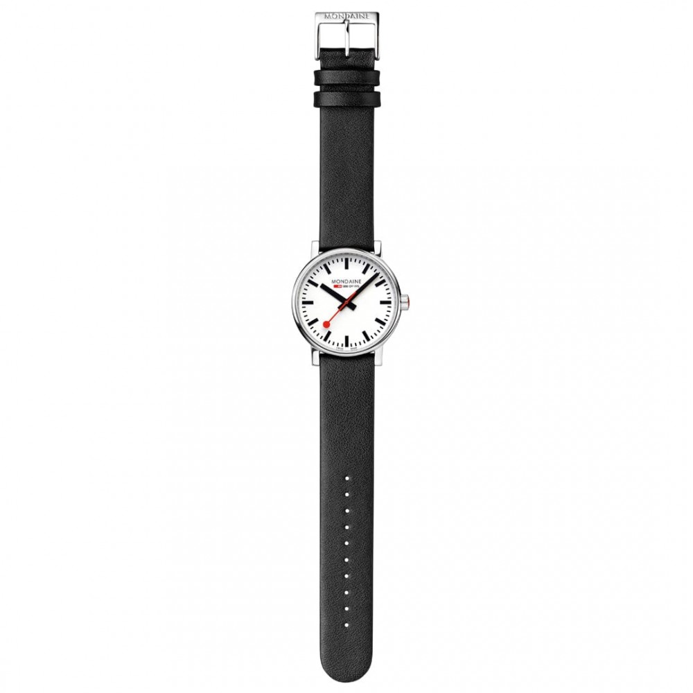 Armbåndsur Mondaine evo2 Hvid/Læder Ø40 mm MSE.40210.LBV