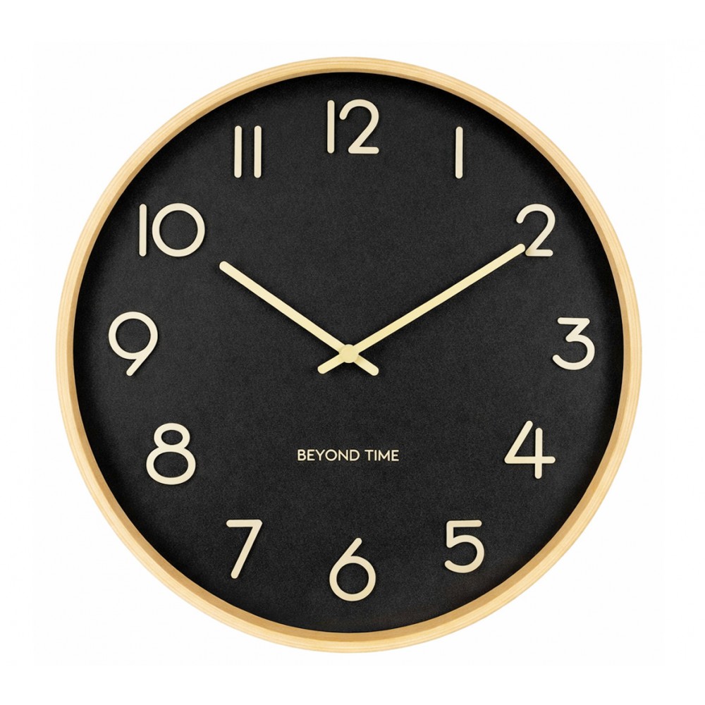 Vægur - Beyond Time Madera Grande Lyst Træ Sort