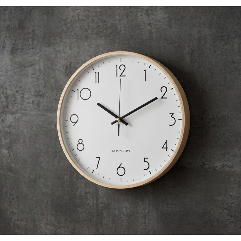 Vægur - Beyond Time Legna Lyst Træ Hvid