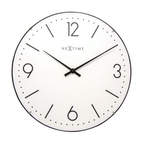 Vægur - NeXtime Basic Dome Hvid