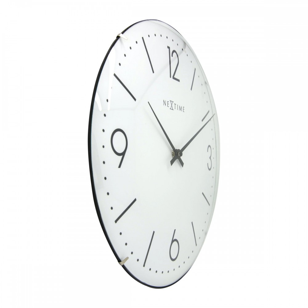 Vægur - NeXtime Basic Dome Hvid